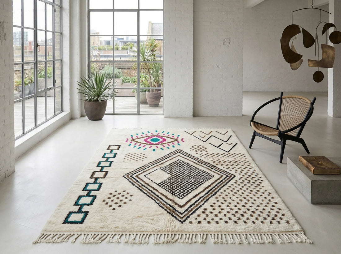 Custom Size Handmade Moroccan Mrirt Rugs Wool