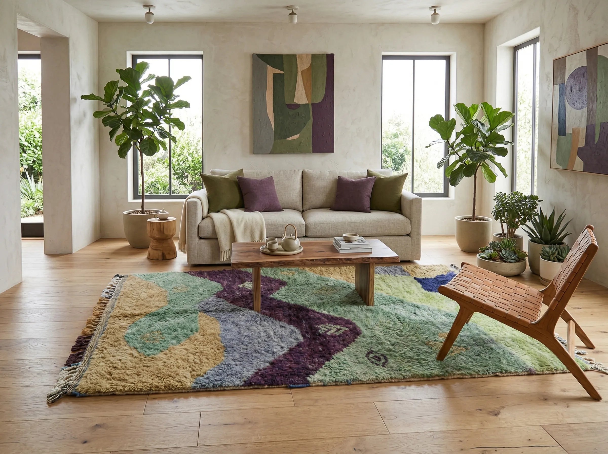 Handmade Moroccan Mrirt Rugs Wool