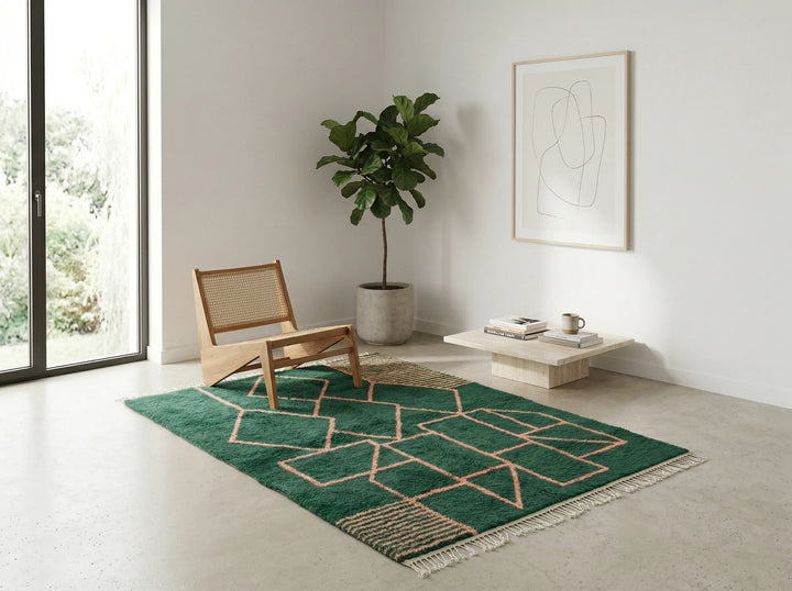 Custom Size Handmade Moroccan Mrirt Rugs Wool