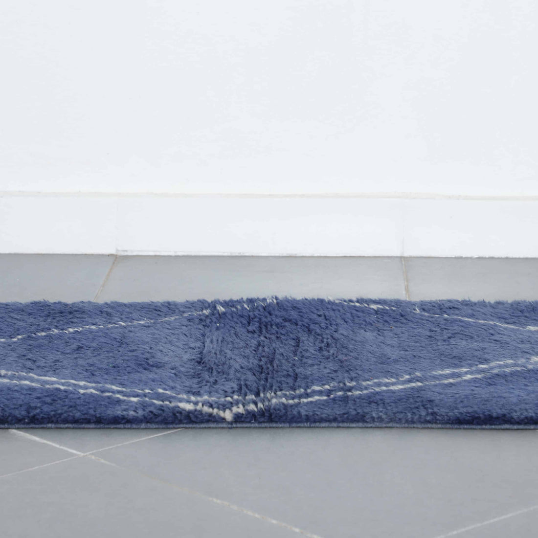 Taznakht Runner 16.4×2.1 ft – Handmade Moroccan Blue Wool Rug