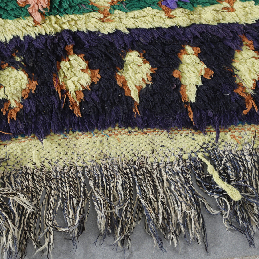 Boucherouite 6.2×2.9 ft – Handmade Moroccan Colorful Wool Rug