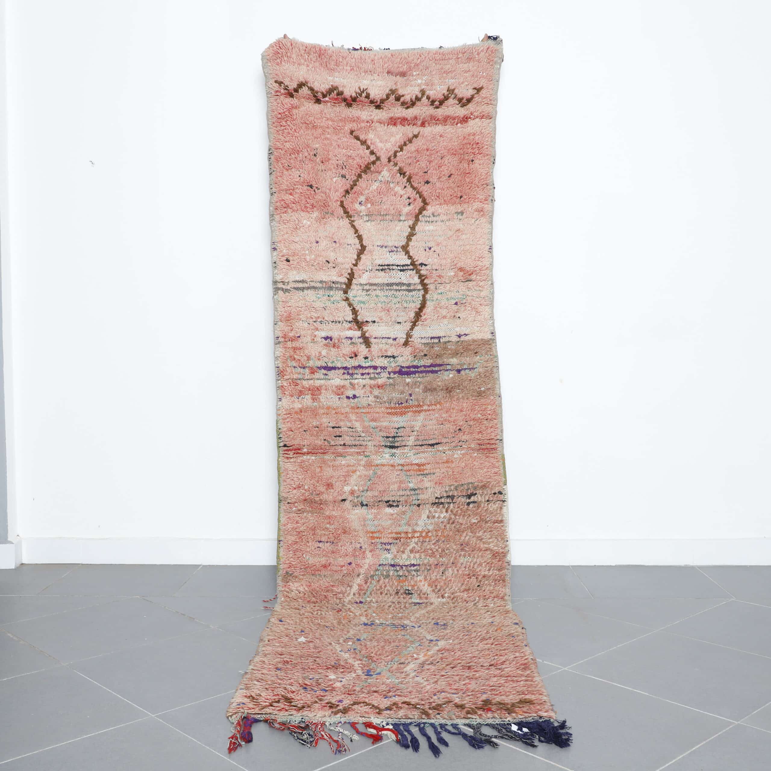 Boujaad Runner 10.2×2.8 Ft – Vintage Moroccan Wool Rug