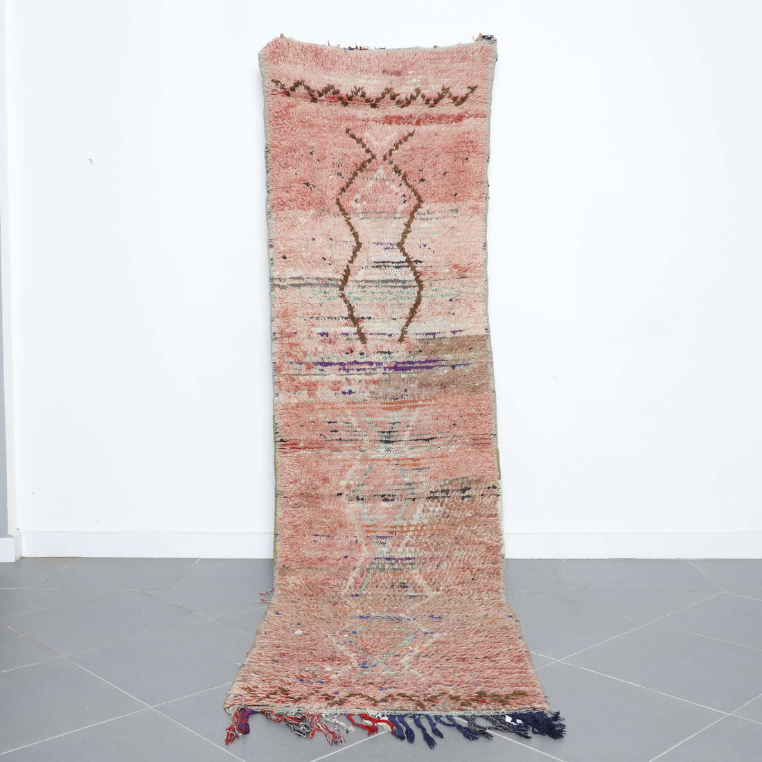 Boujaad Runner 10.2×2.8 Ft – Vintage Moroccan Wool Rug