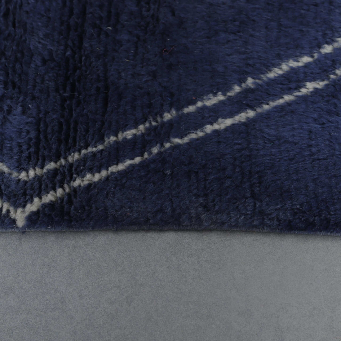 Taznakht Runner 16.4×2.1 ft – Handmade Moroccan Blue Wool Rug
