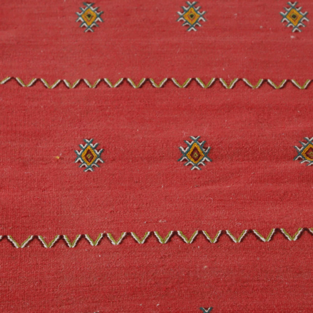 Akhnif Runner 8.2×2.2 ft – Handmade Moroccan Wool Rug in Red Tones