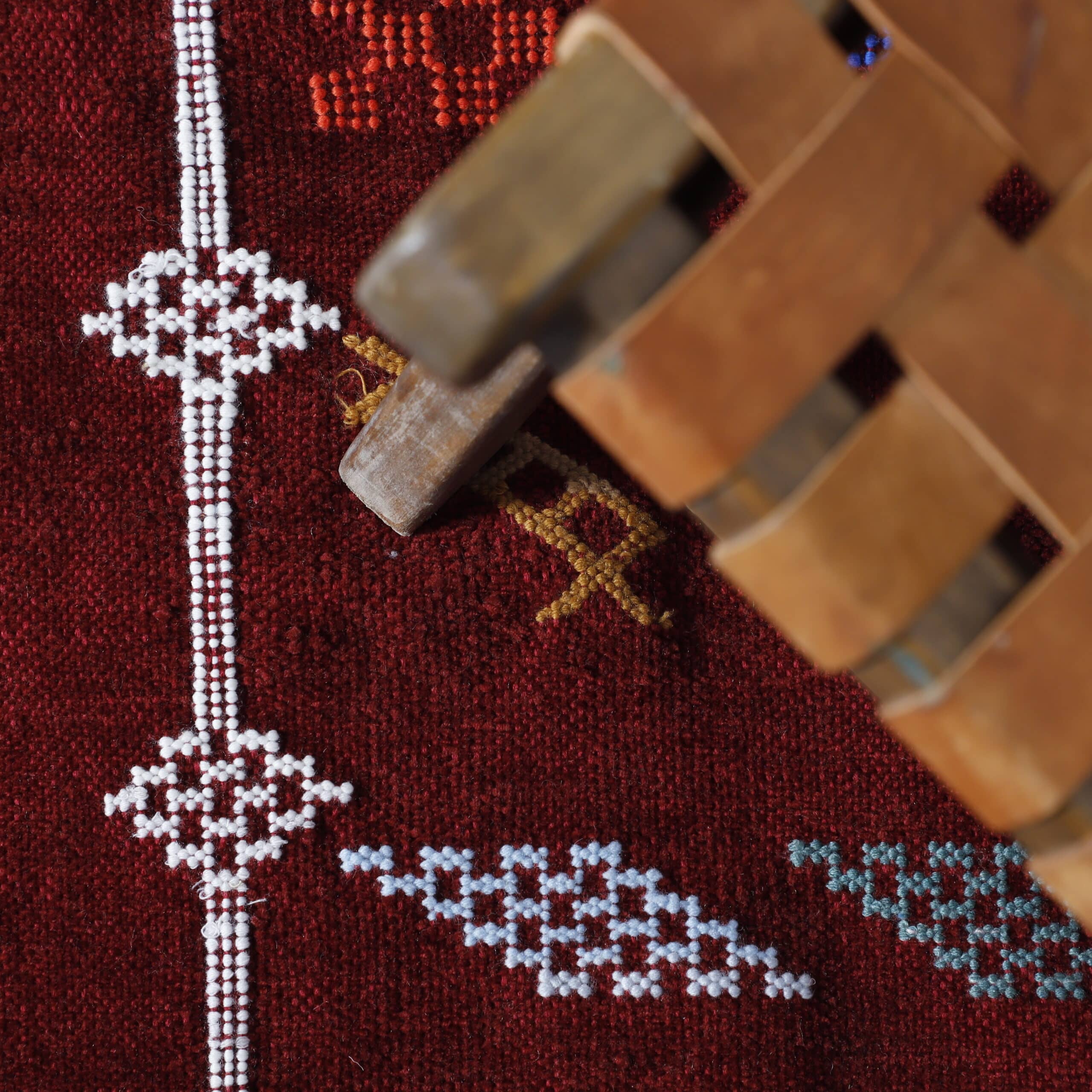Berber Kilim Rug 6.5×3.6 ft – Handmade Moroccan Wool Carpet