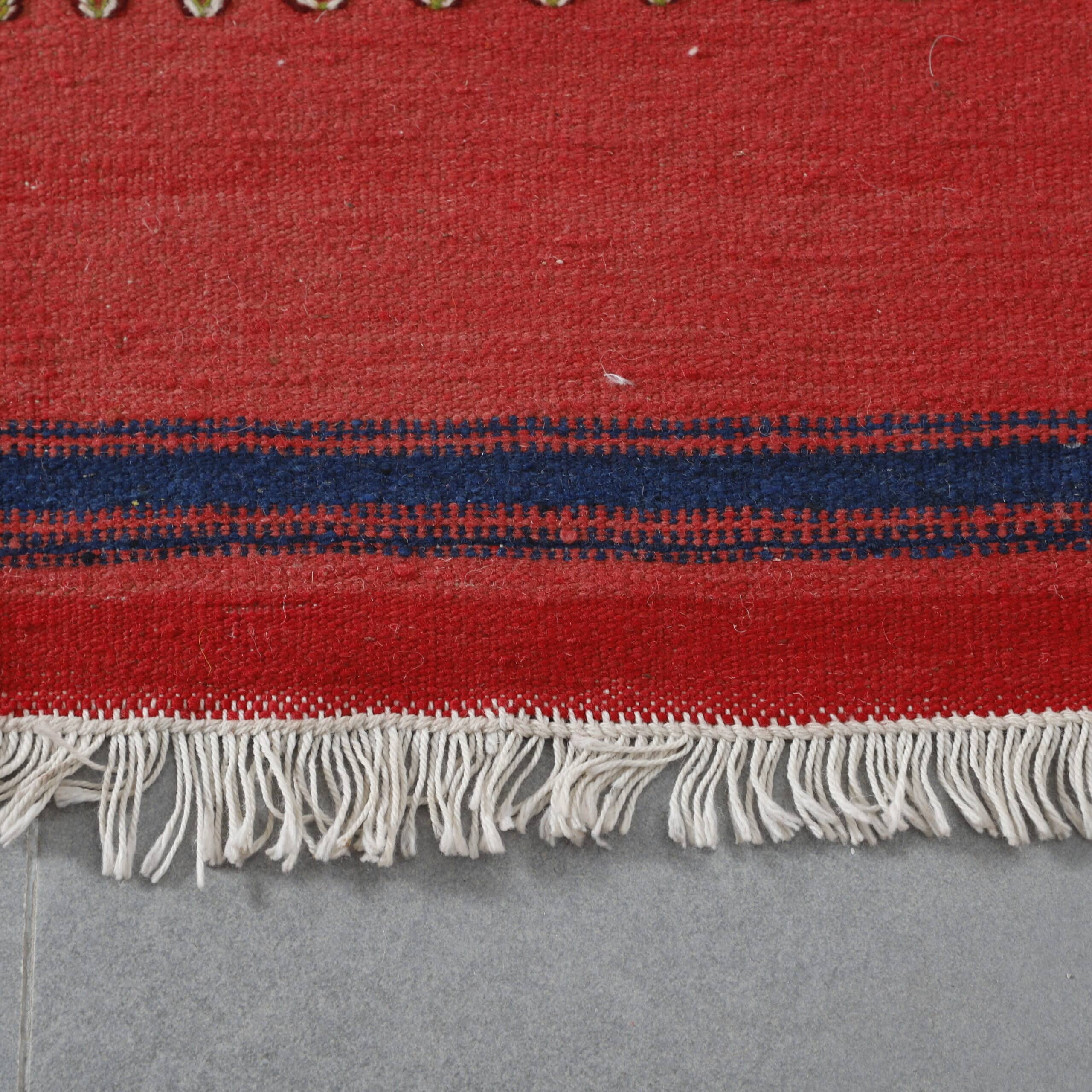 Akhnif Runner 8.2×2.2 ft – Handmade Moroccan Wool Rug in Red Tones