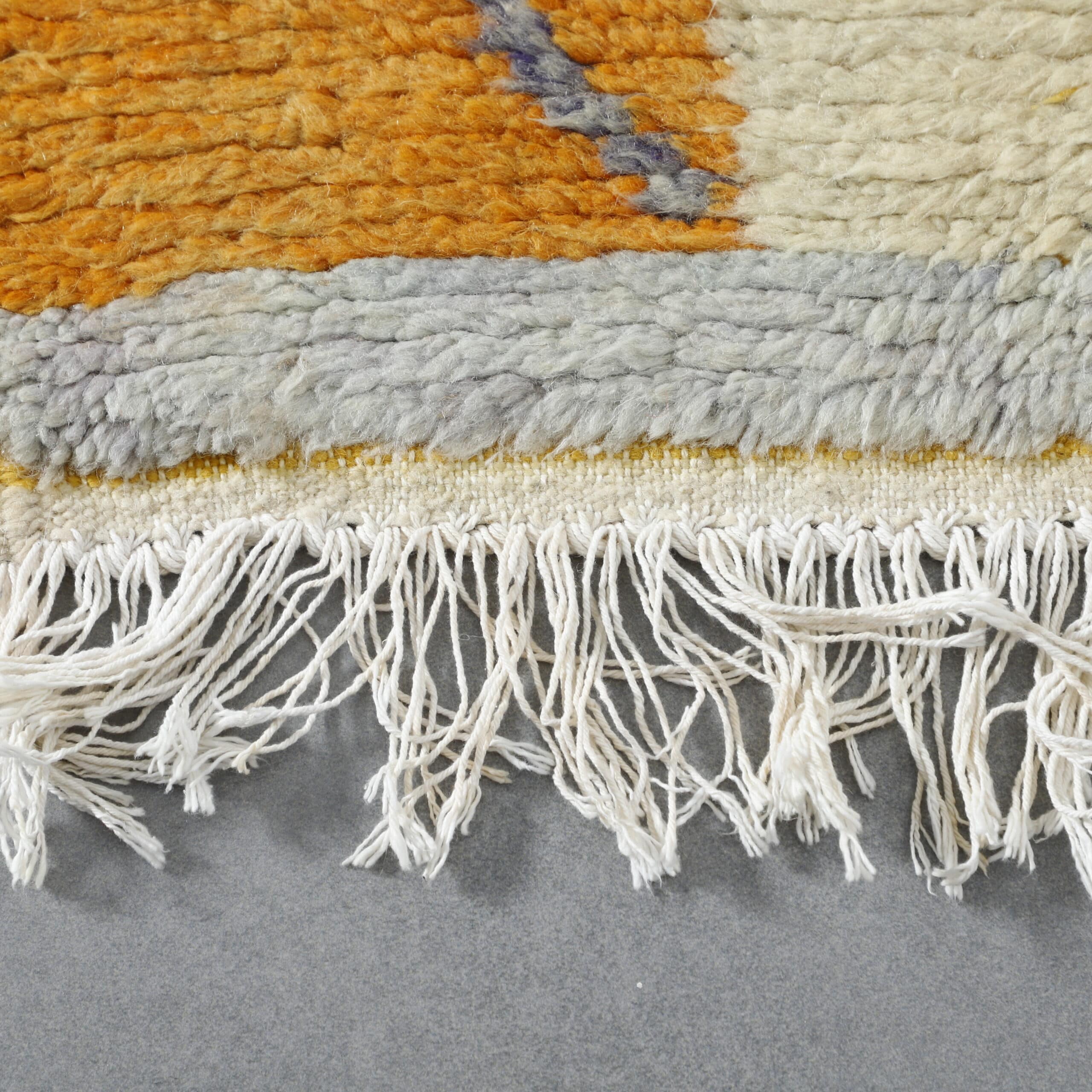 Boujaad Rug 4.9×3.4 ft – Handmade Moroccan Wool Carpet in Multicolor Design