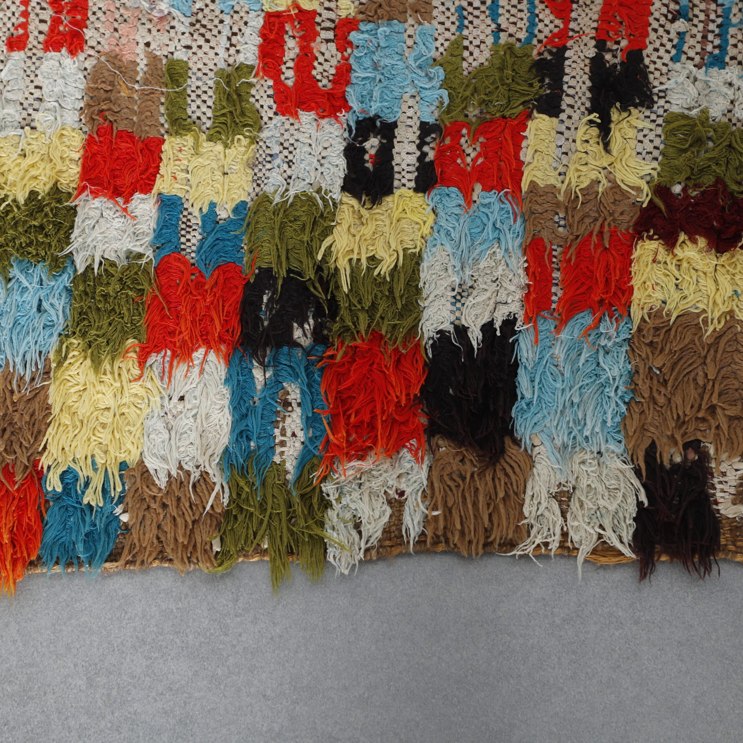 Boucherouite Runner 7.0×2.5 ft – Handmade Moroccan Colorful Rug