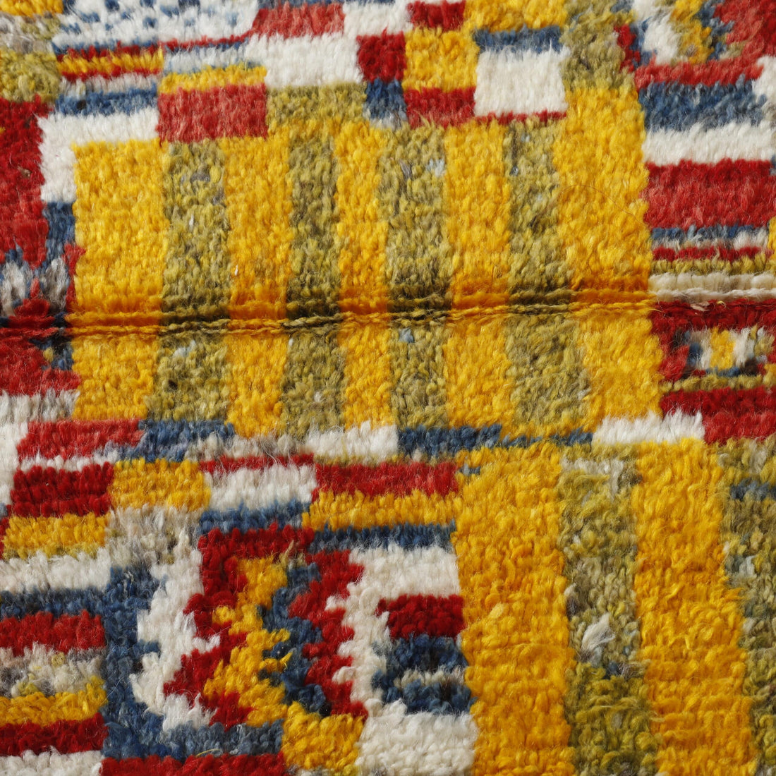 Taznakht Runner 8.3×2.5 ft – Handmade Moroccan Wool Rug in Warm Multicolor Geometric Pattern