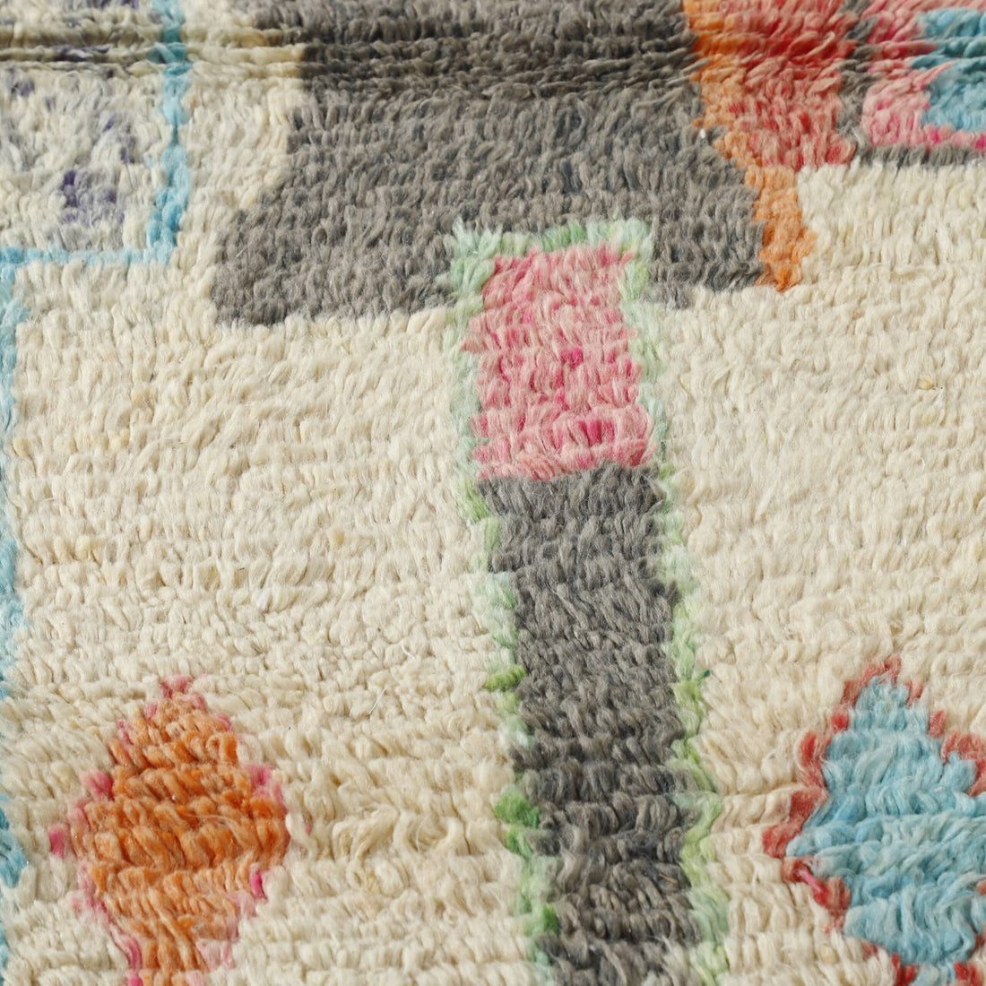 New Boujaad Runner 11.1×2.4 ft – Handmade Moroccan Wool Rug with Colorful Abstract Patterns