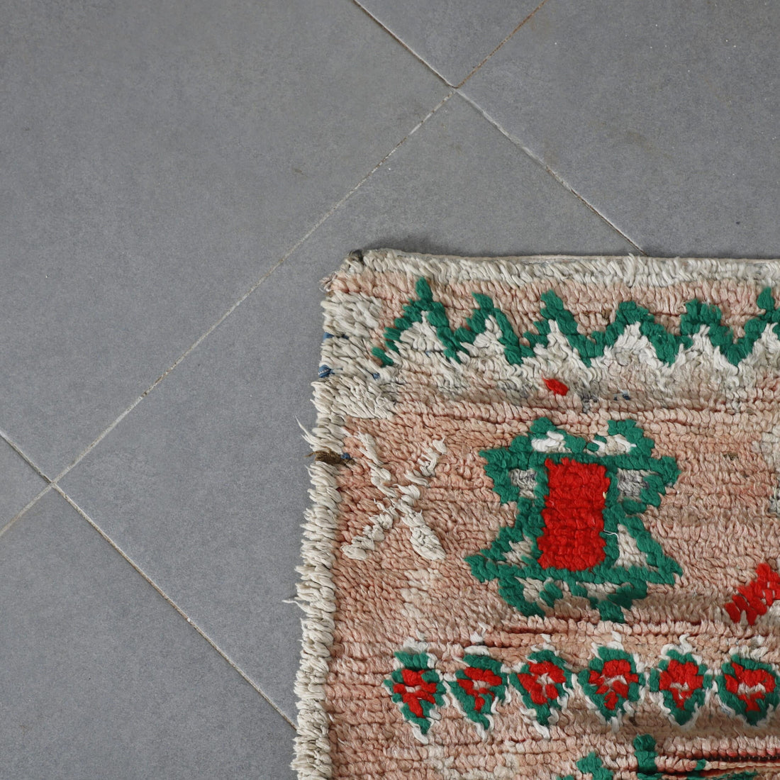 Boujaad Runner 12.3×2.6 Ft – Vintage Moroccan Wool Rug