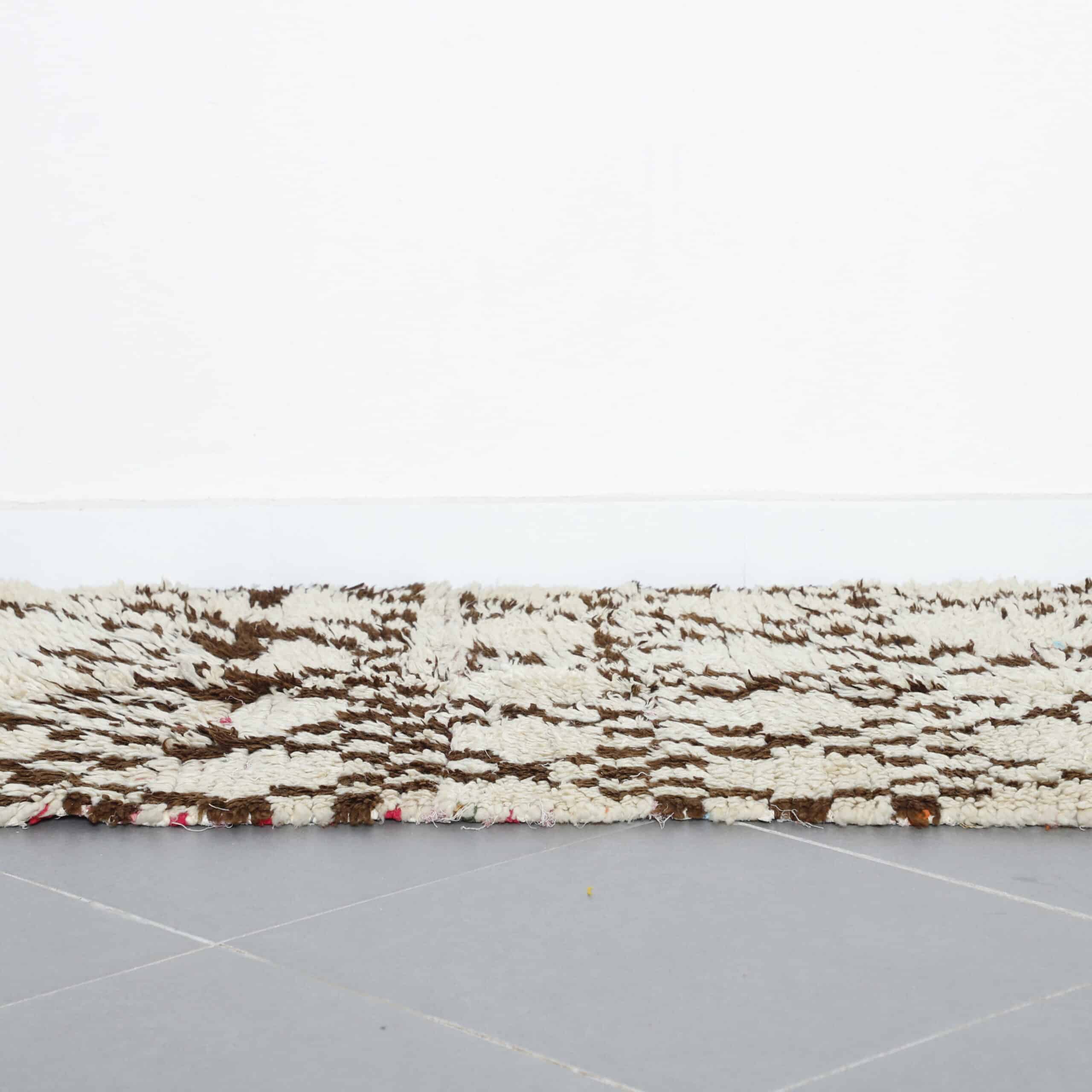 Vintage Beni Ourain 6.7×2.8 ft – Handmade Moroccan Wool Runner Rug
