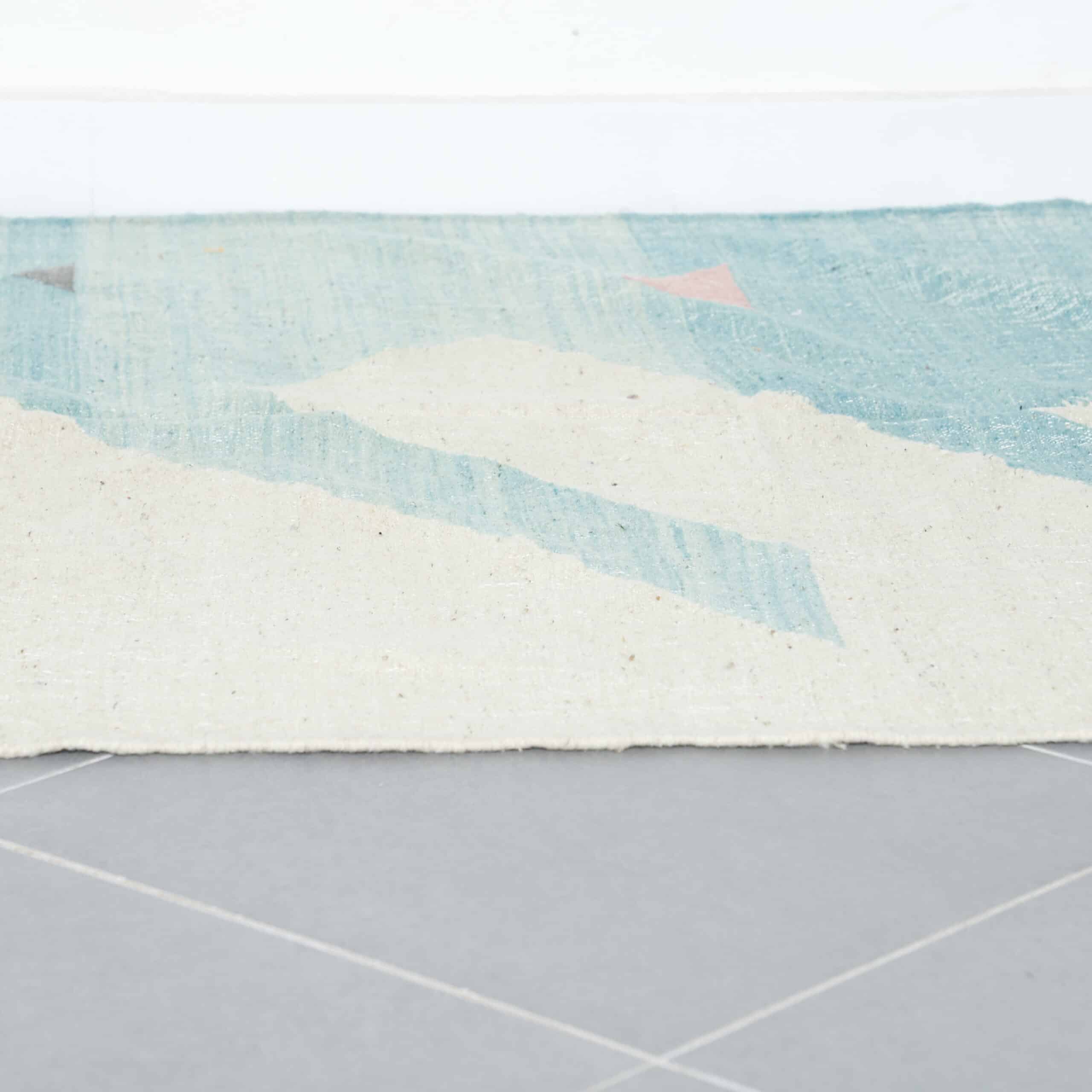 Vintage Kilim Rug 7.5×4.8 ft – Handmade Moroccan Wool Flatweave Carpet