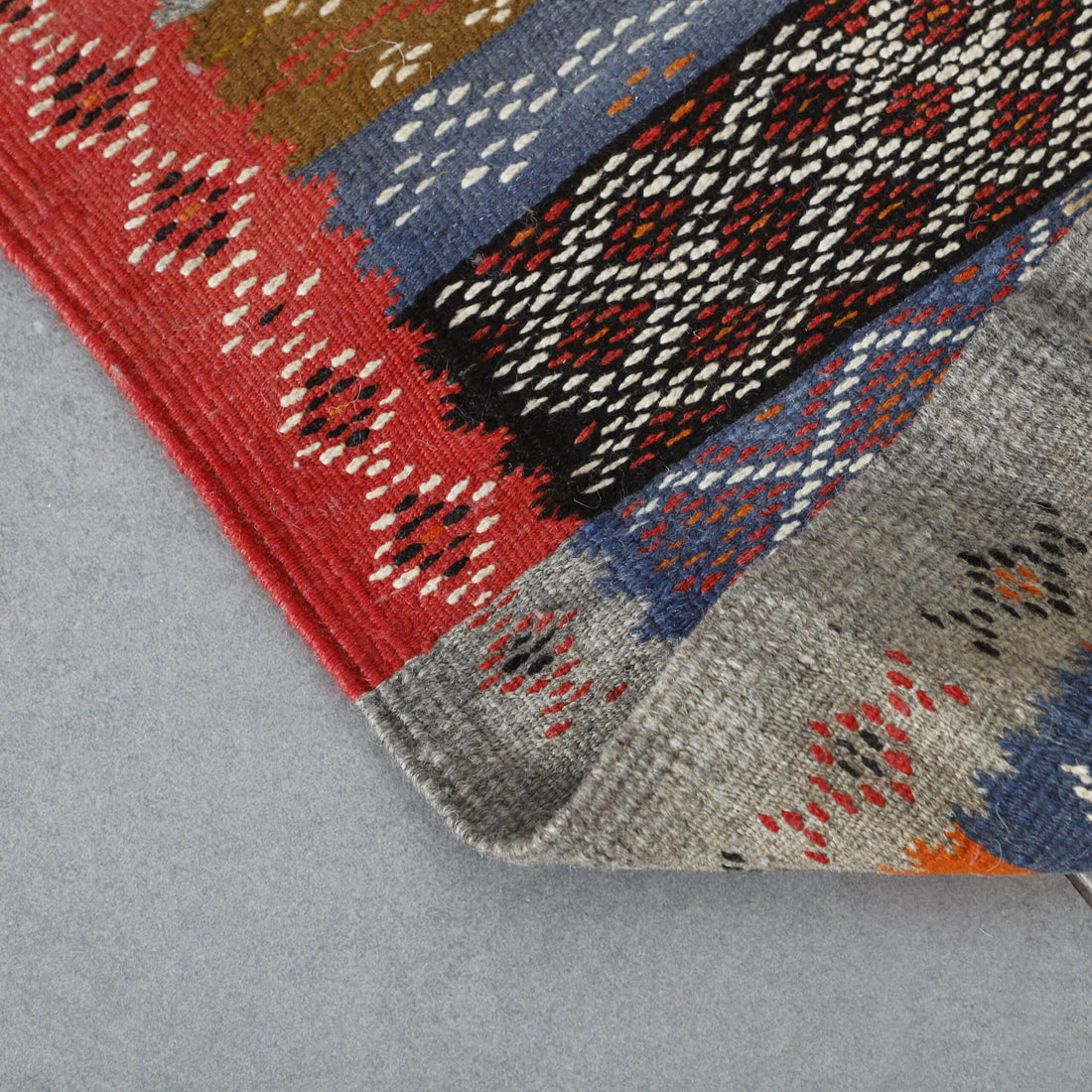 Pecasso Kilim Rug 5.1×1.9 ft – Handmade Moroccan Wool Runner