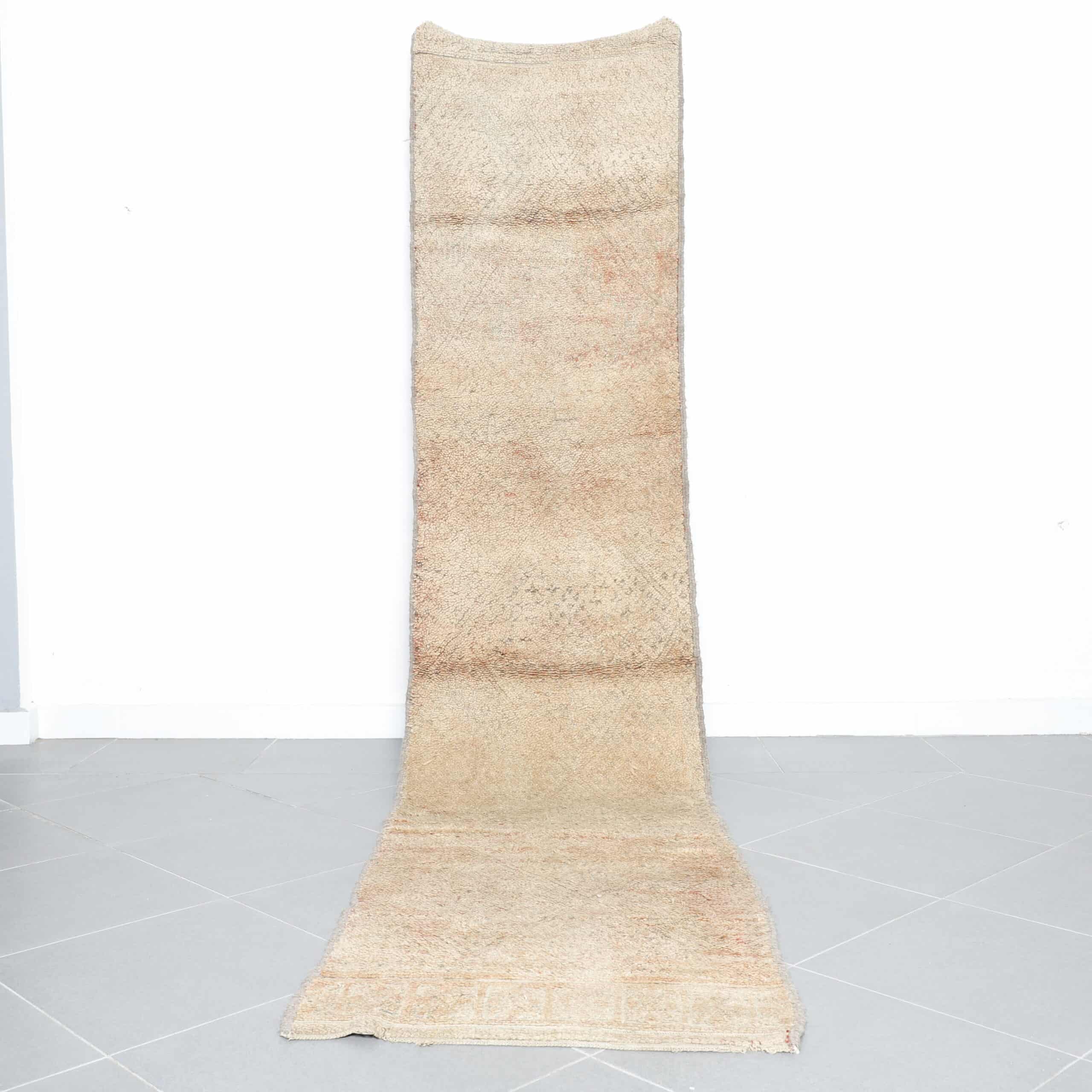Beni Mguild Runner 12.0×2.6 ft – Handmade Vintage Moroccan Wool Rug