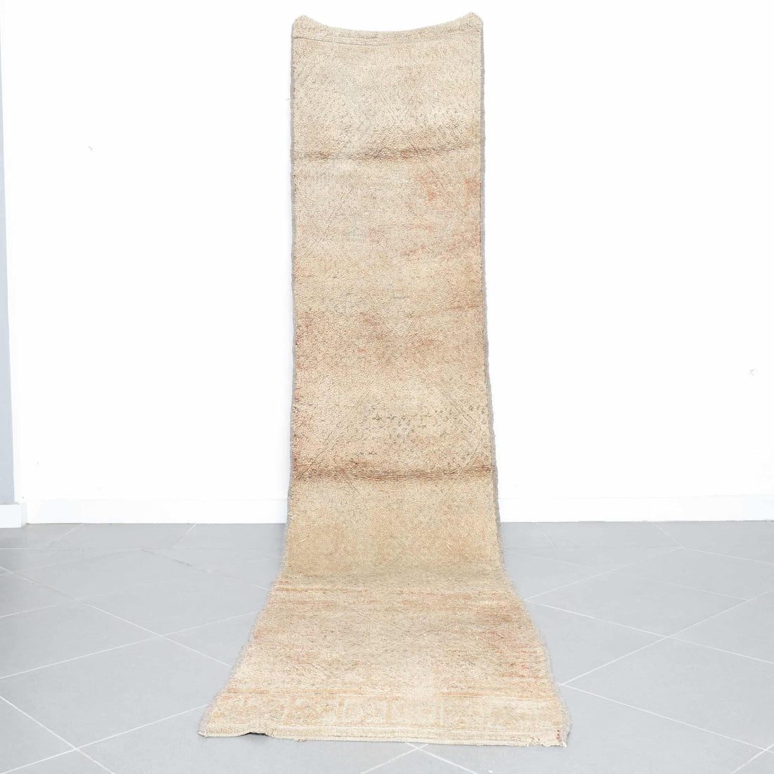 Beni Mguild Runner 12.0×2.6 ft – Handmade Vintage Moroccan Wool Rug