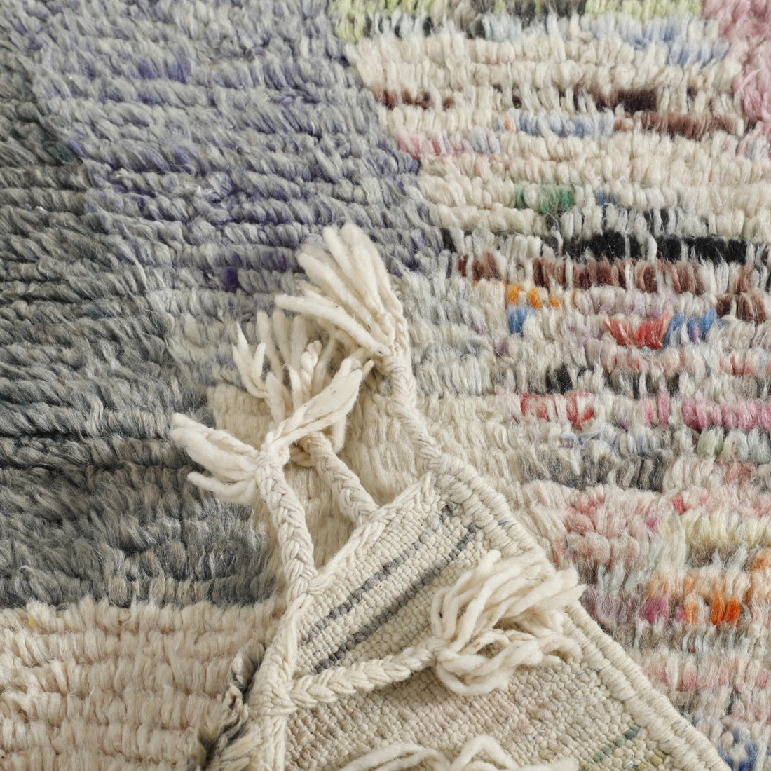New Boujaad Rug 10.9×2.2 ft – Handmade Moroccan Wool Runner in Modern Multicolor Chevron Design