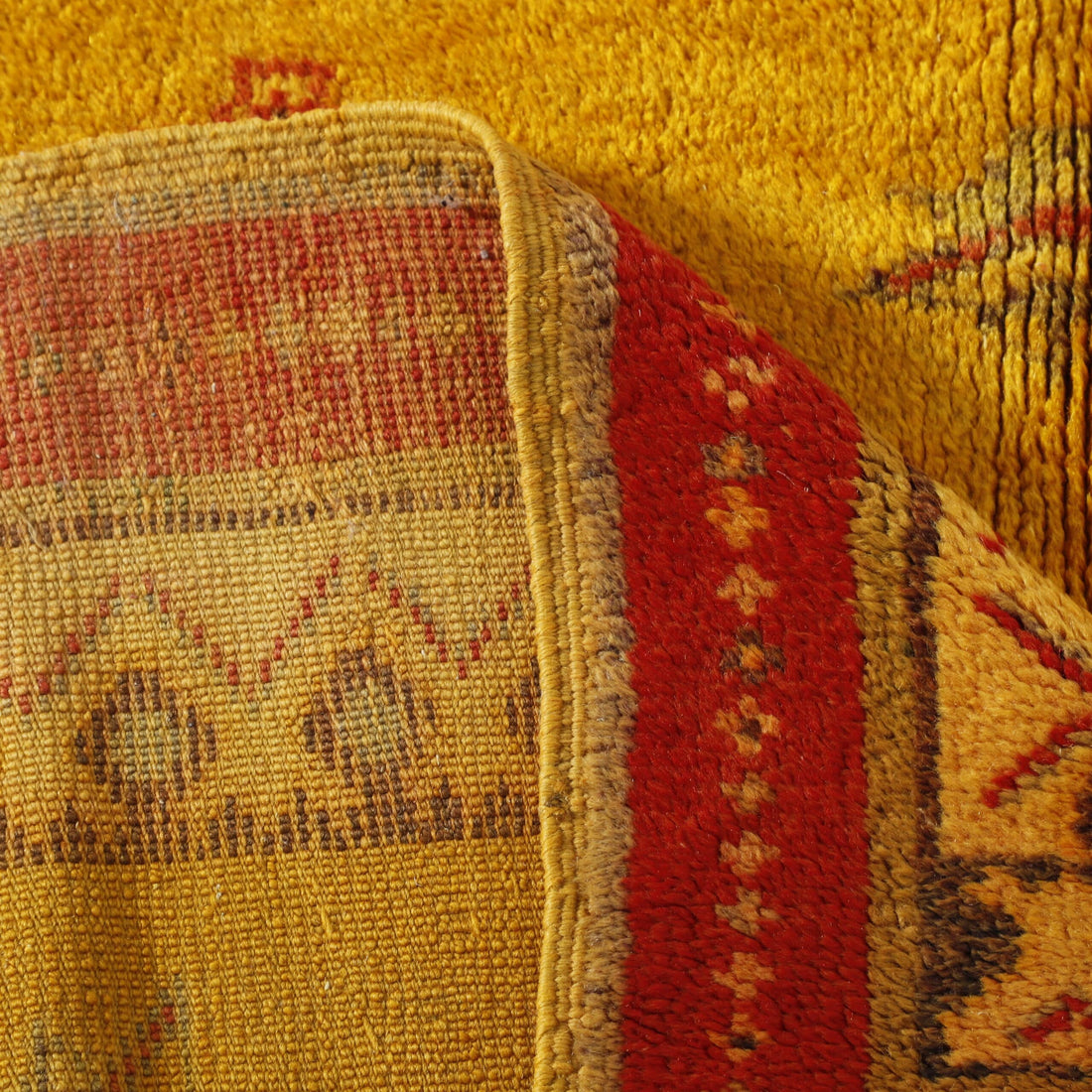 Taznakht Rug 9.2×4.8 ft – Handmade Moroccan Wool Yellow Carpet