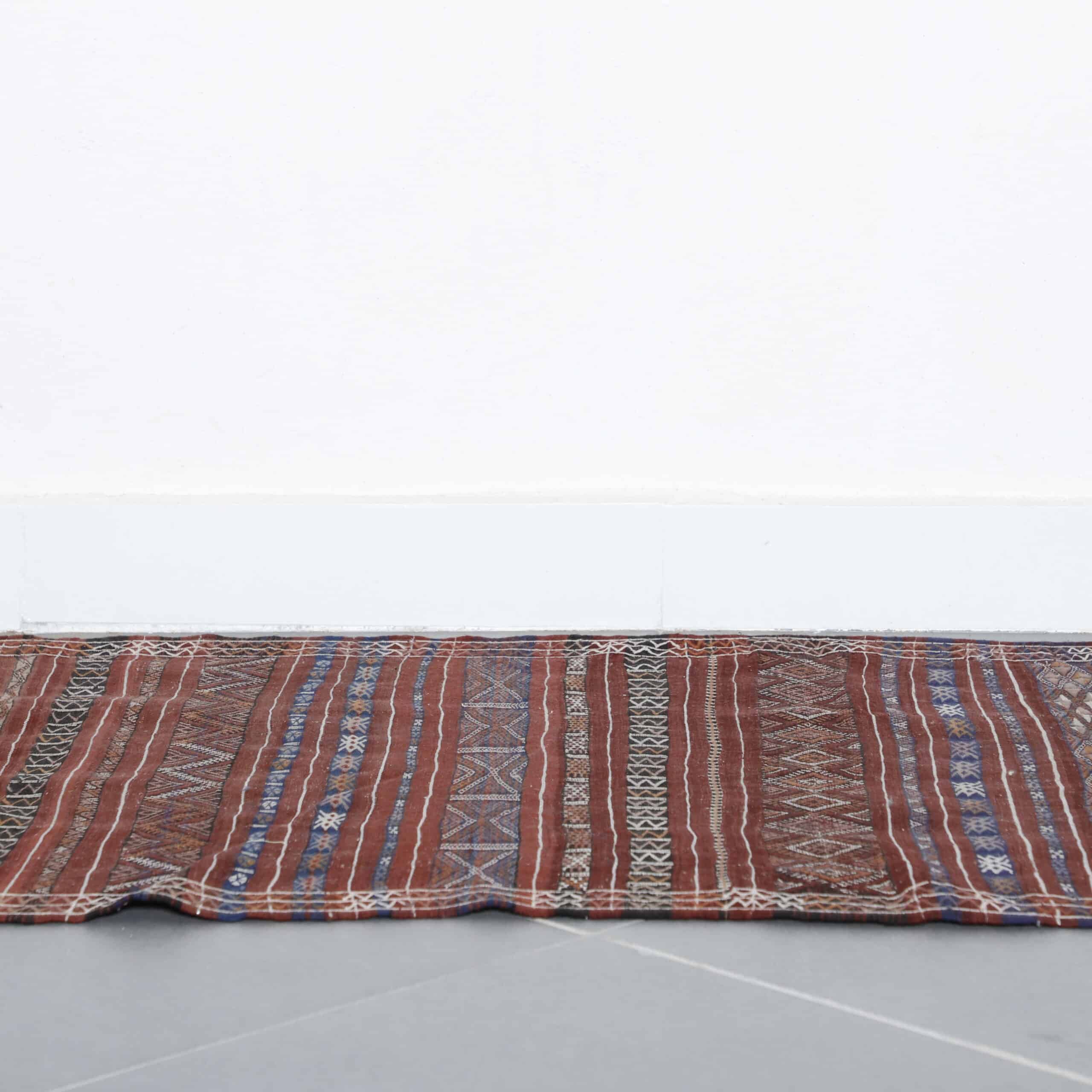 Vintage Azemour Runner 9.9×2.6 ft – Handmade Moroccan Wool Rug