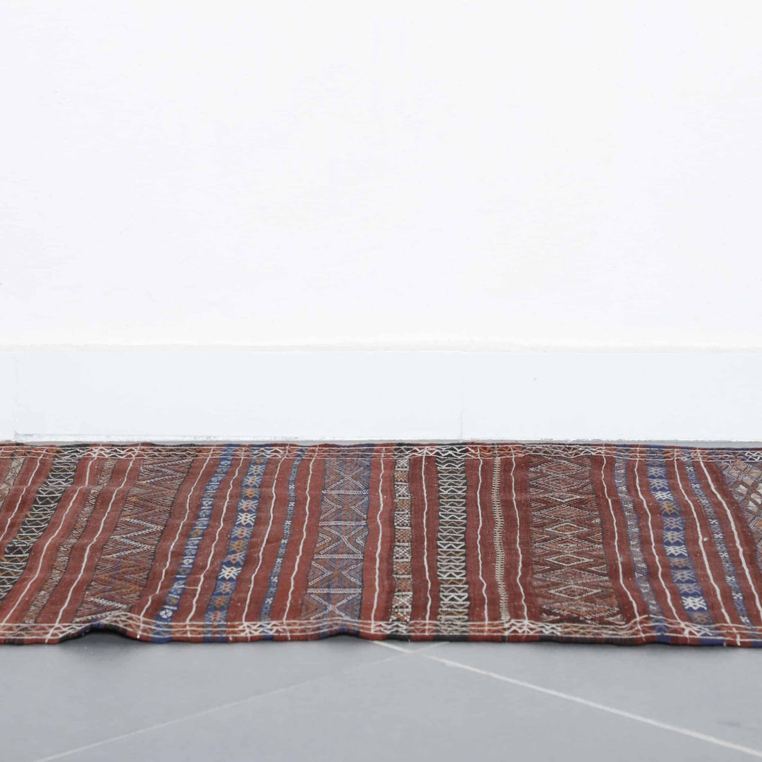 Vintage Azemour Runner 9.9×2.6 ft – Handmade Moroccan Wool Rug
