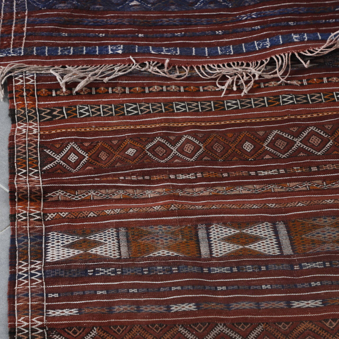 Vintage Azemour Runner 9.9×2.6 ft – Handmade Moroccan Wool Rug