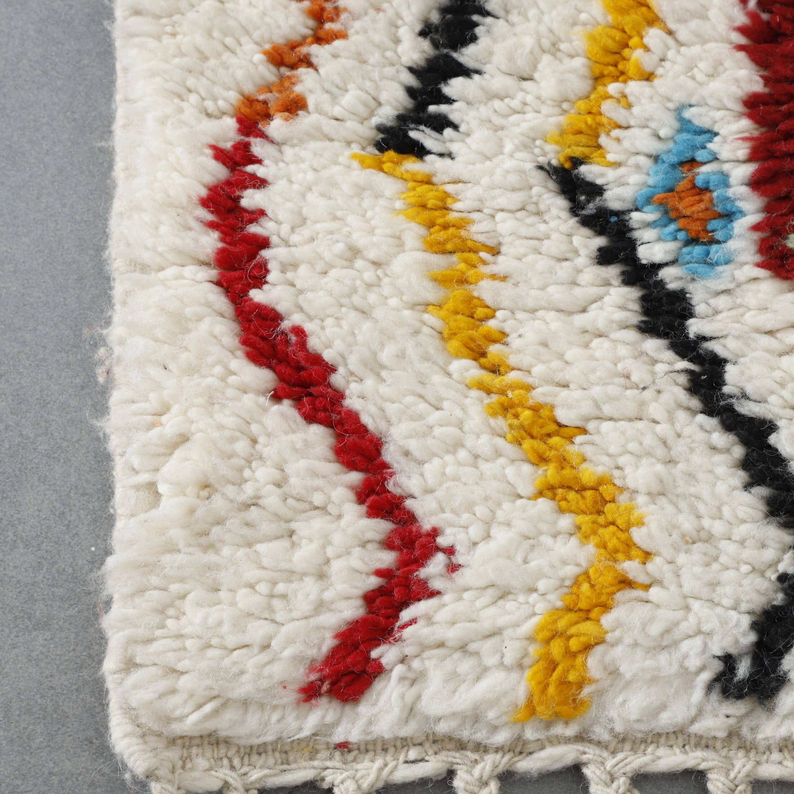 Azilal Rug 6.7×2.7 ft – Handmade Moroccan Wool Runner with Colorful Berber Abstract Design