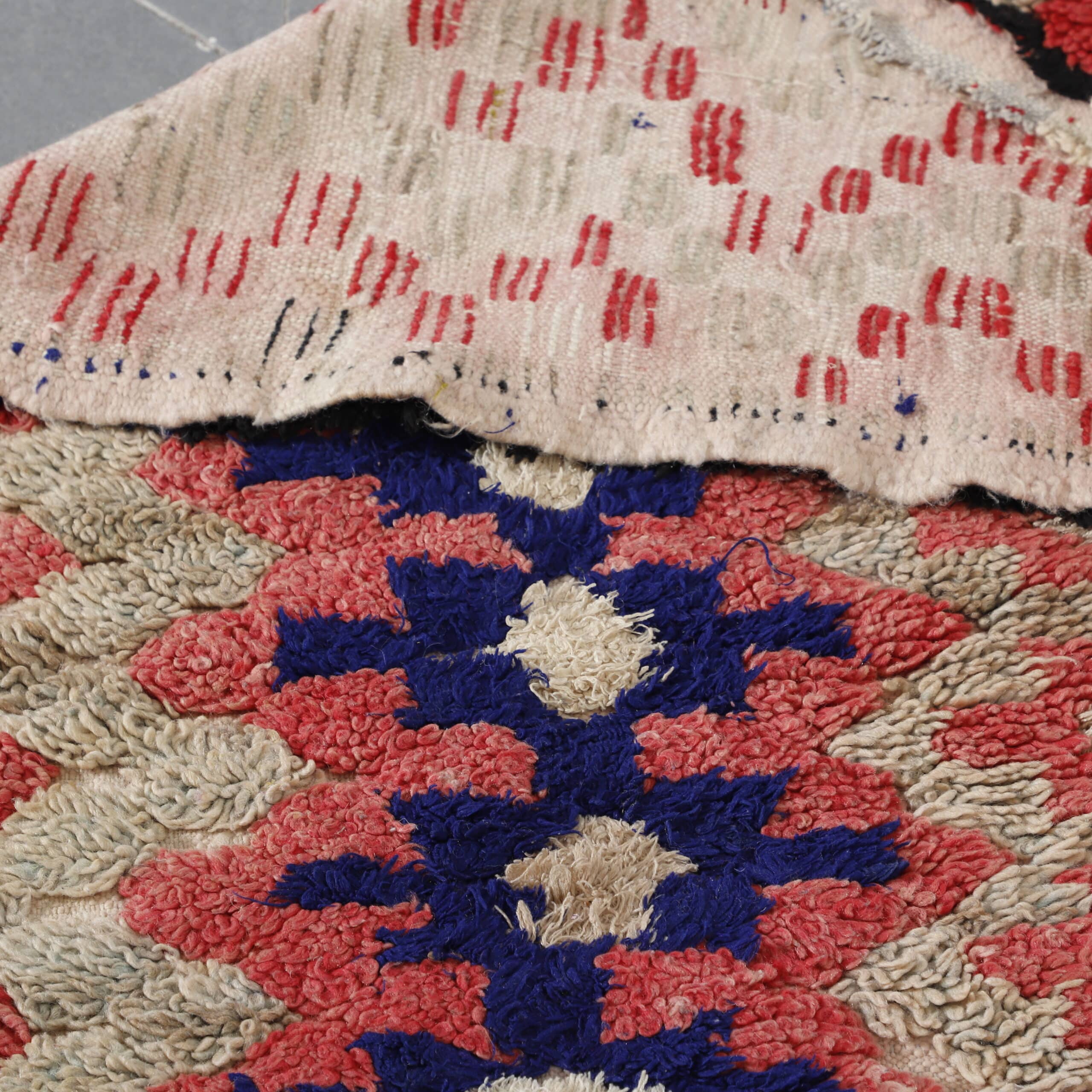 Taznakht Runner 7.3×2.4 ft – Handmade Moroccan Wool Rug