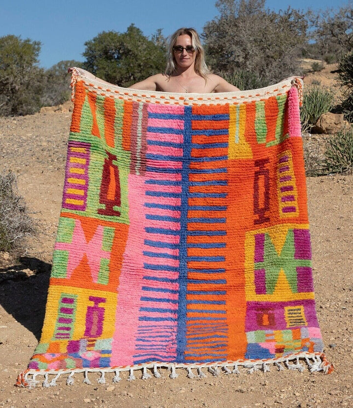 Abstract Colorful Moroccan Rug