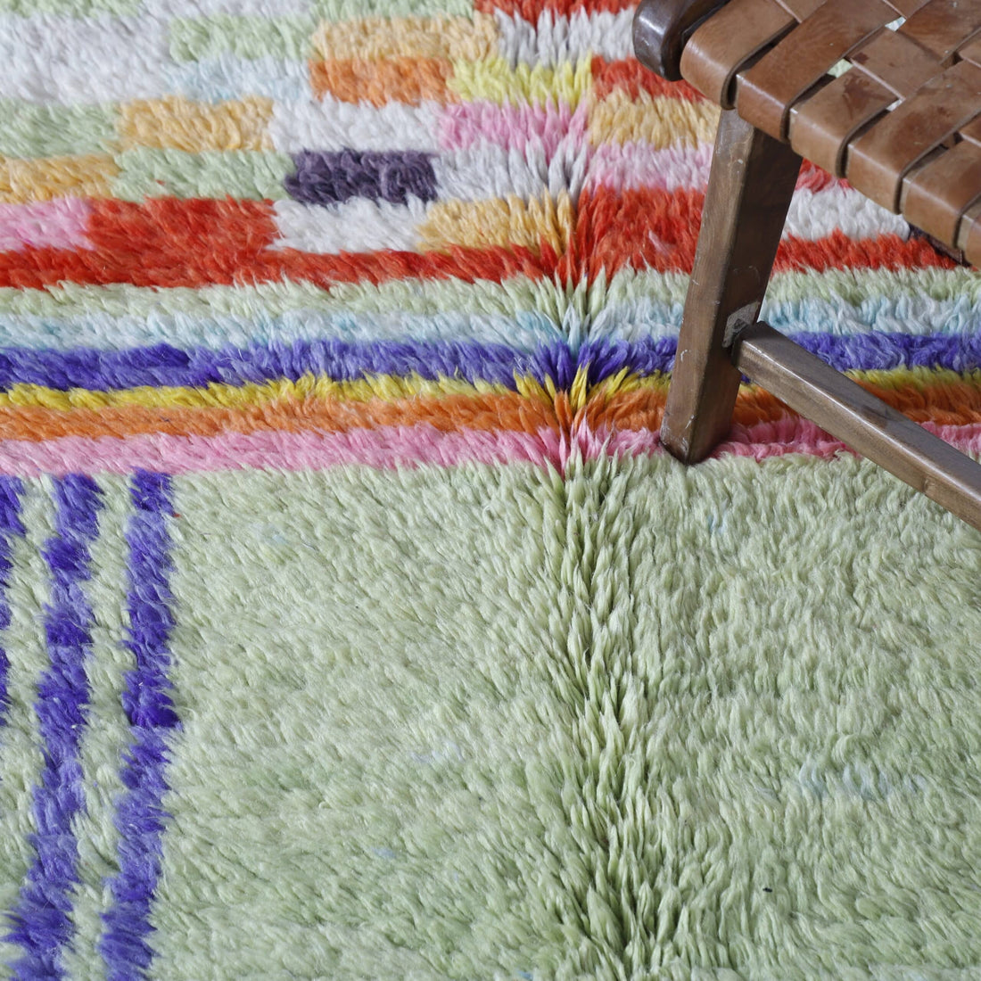 Abstract Boujaad Rug Handmade Moroccan Wool 