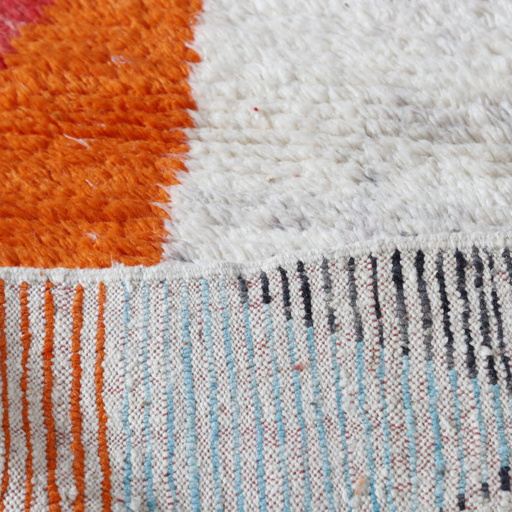 Abstract Boujaad Rug Handwoven Moroccan Wool Carpet