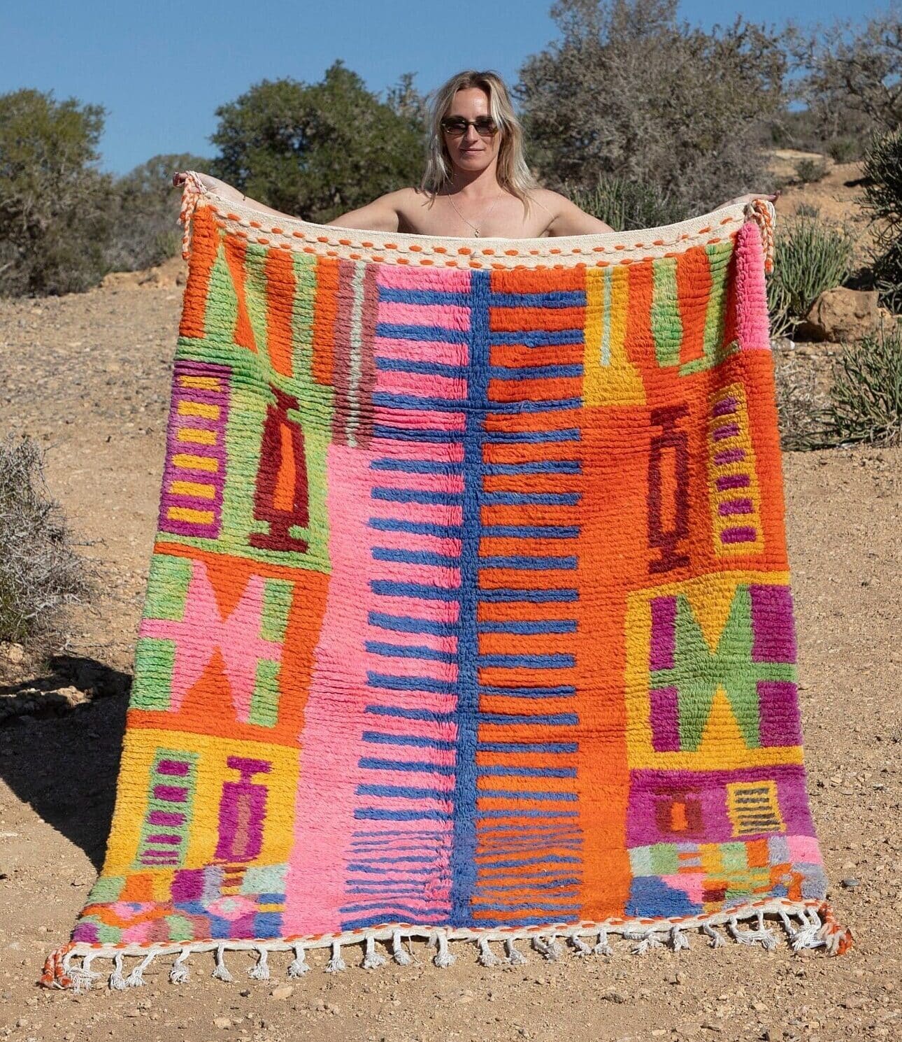 Abstract Colorful Moroccan Rug