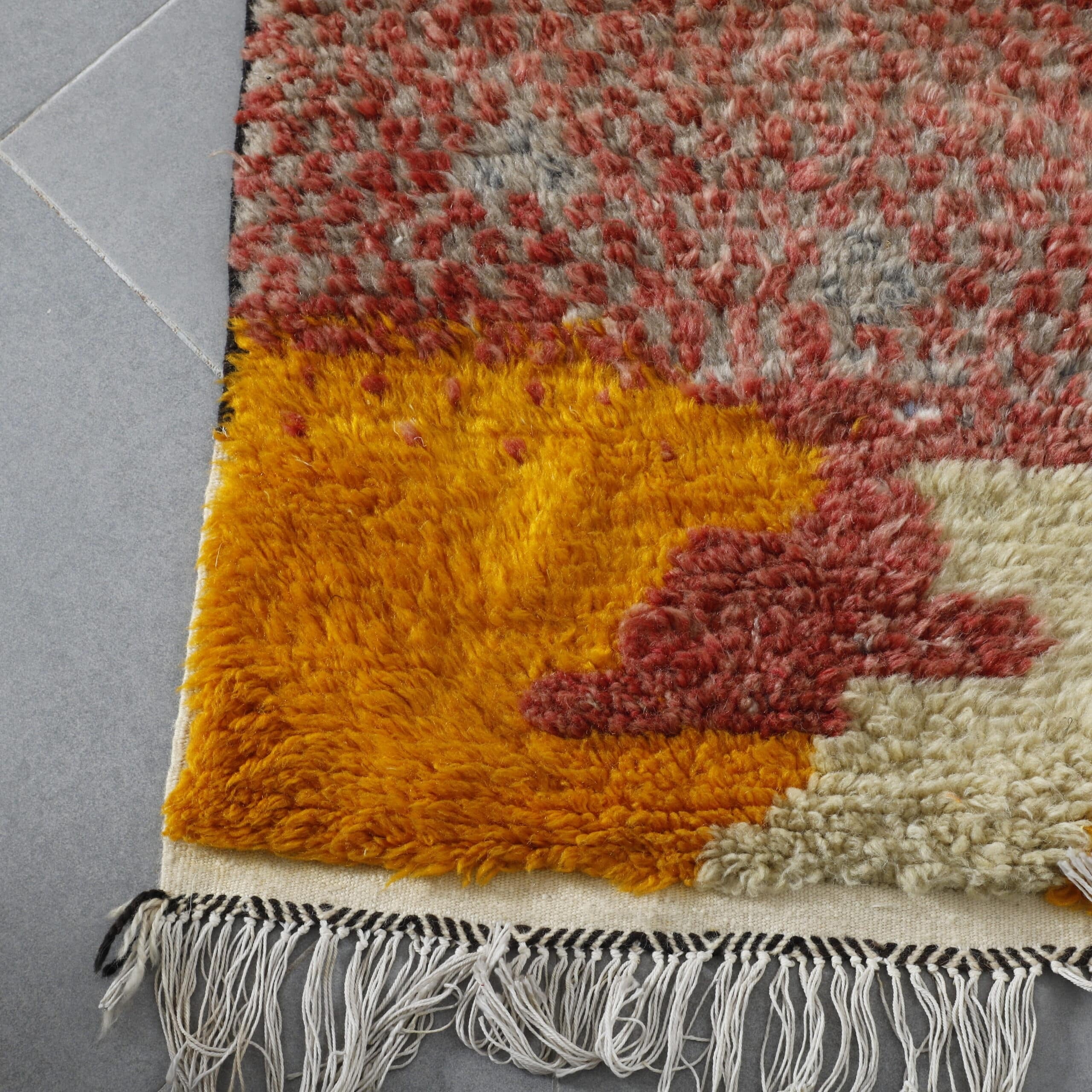 Abstract Moroccan Rug 164cm x 70cm – Modern Wool Runner