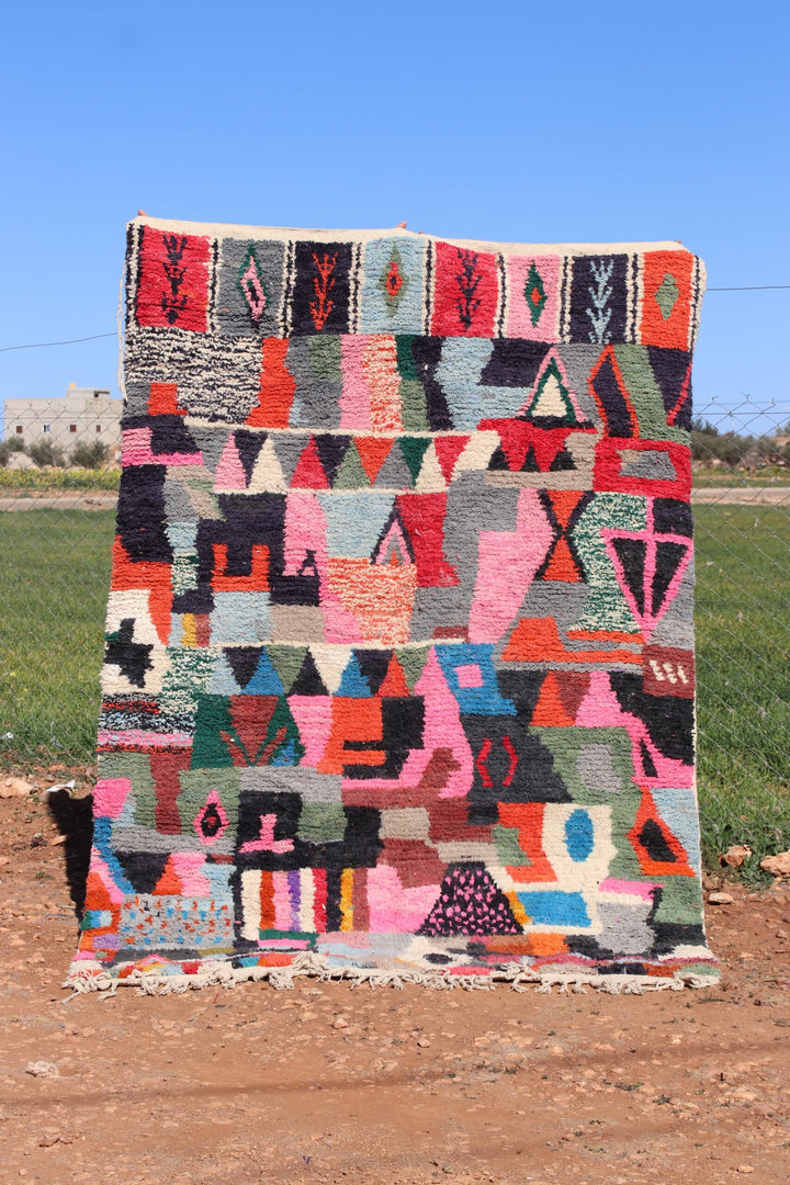 Handmade Moroccan Abstract Outdoor Rug