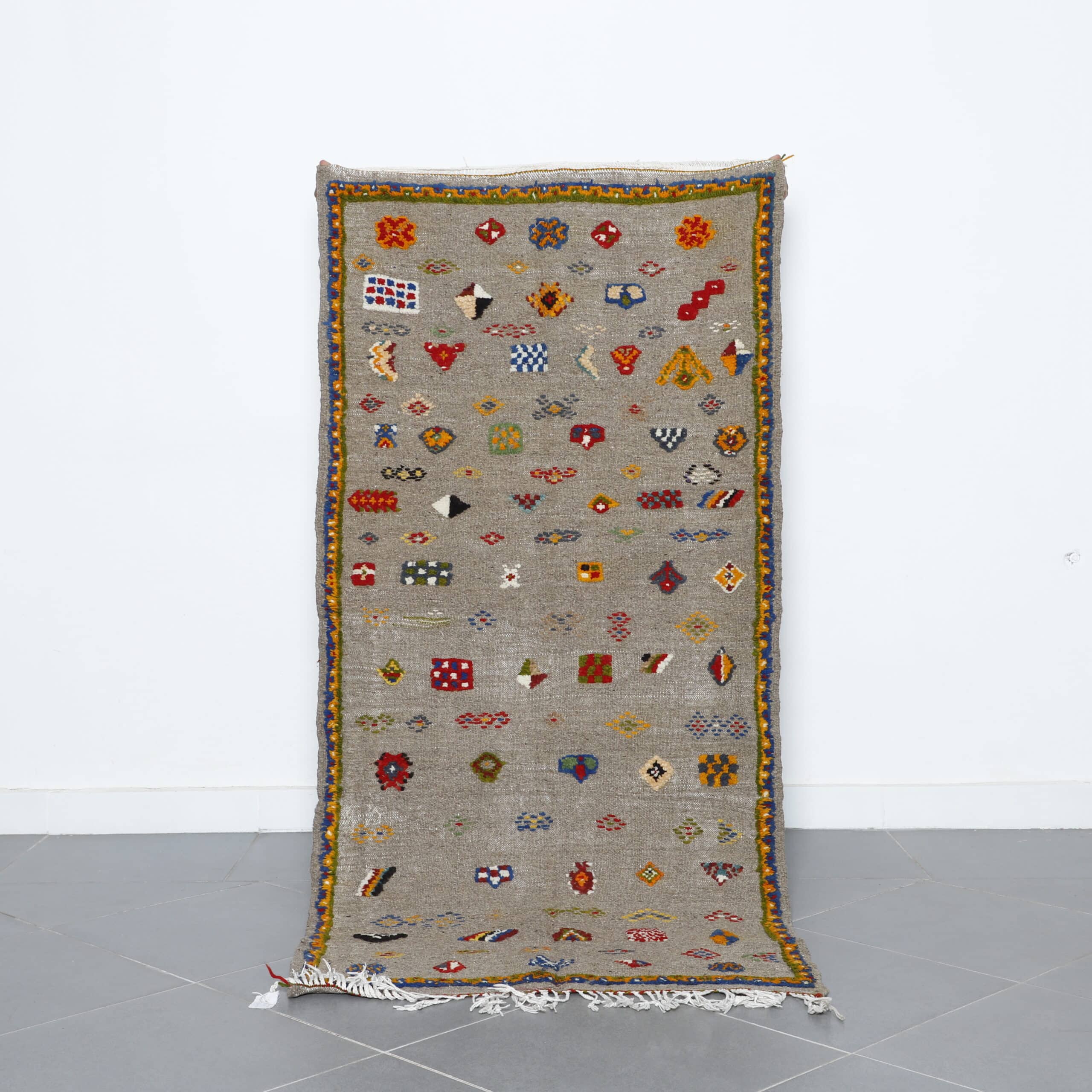 Authentic Taznakht Rug with Symbolic Motifs