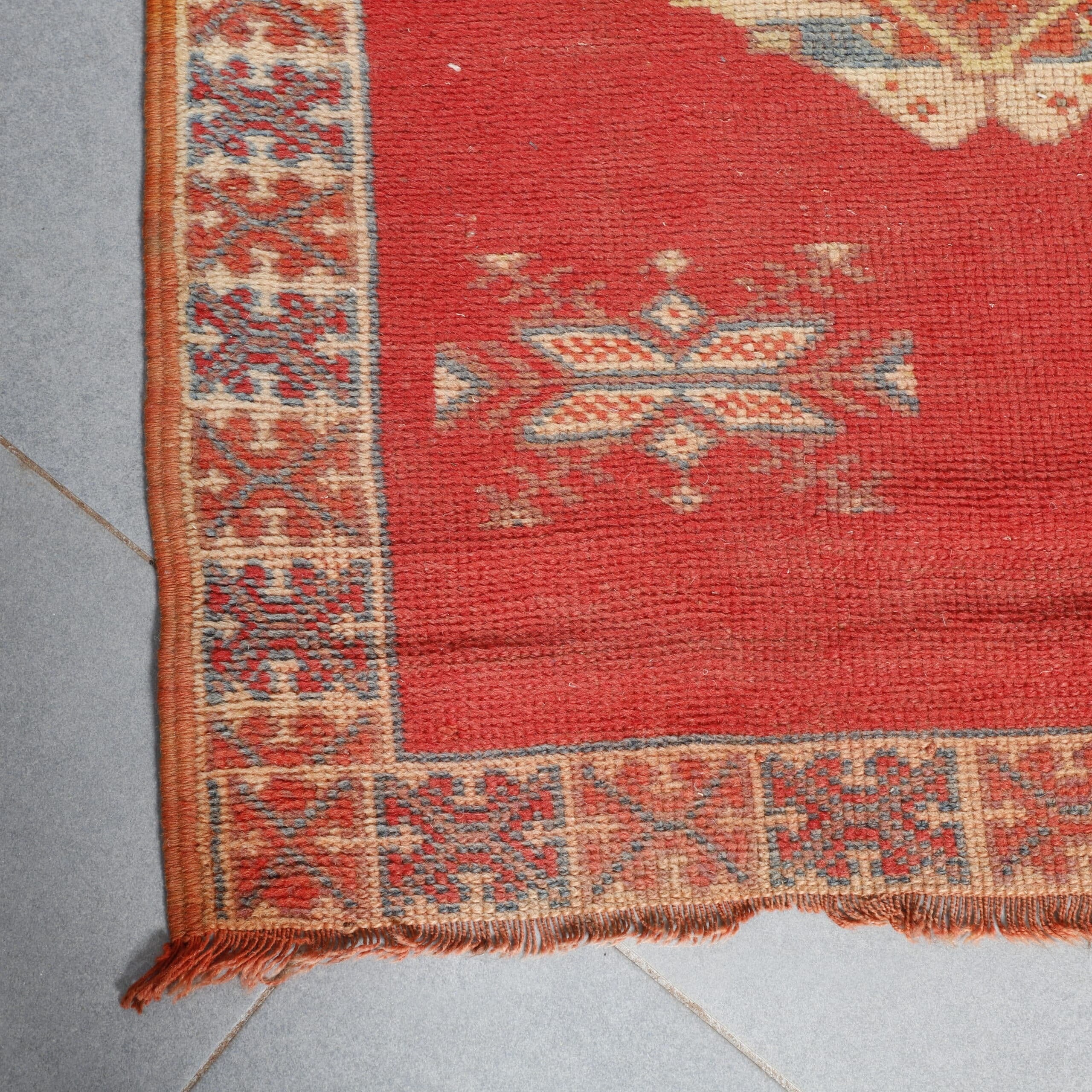 Taznakht Runner 14.9×2.9 ft – Handmade Moroccan Wool Rug with Tribal Geometric Motifs