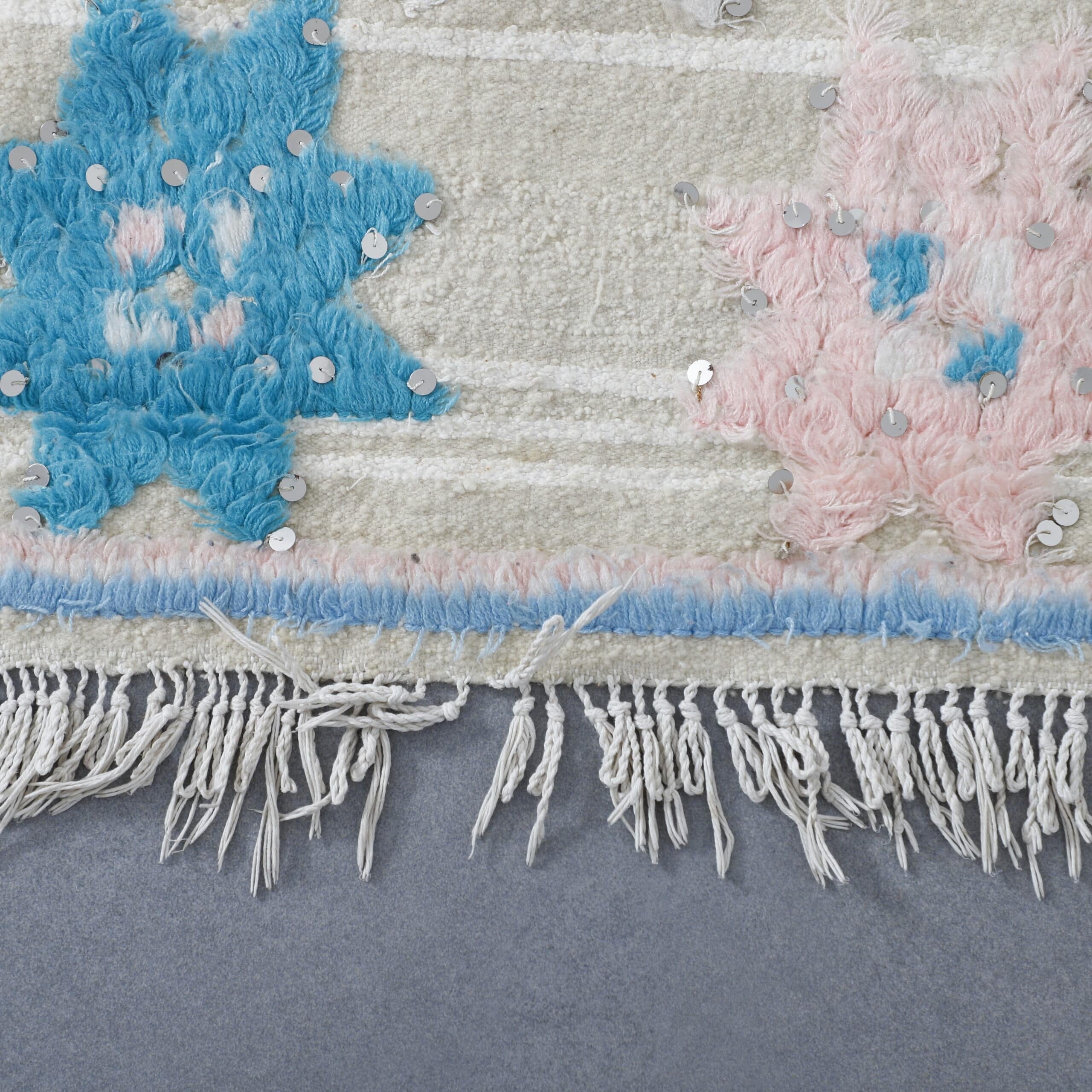 Wedding Blanket 7.2×5.4 Ft – Handwoven Moroccan Textile