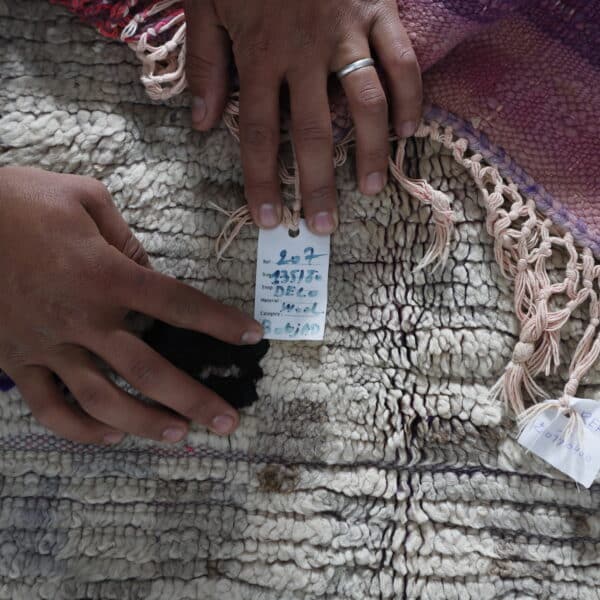 Handmade Boujaad Rug 4.4×2.6 ft – Moroccan Vintage Wool in Neutral Tones