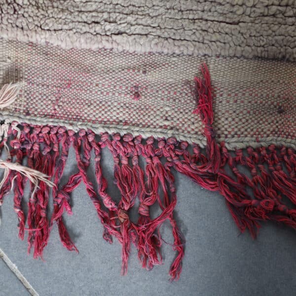Handmade Boujaad Rug 4.4×2.6 ft – Moroccan Vintage Wool in Neutral Tones