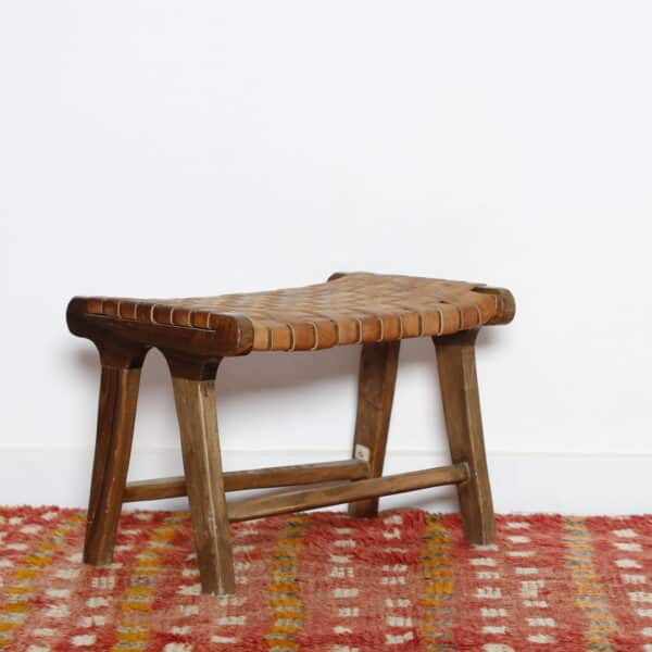 Vintage Boujaad Runner 10.0×3.4 ft – Moroccan Red Wool with Geometric Dotted Pattern