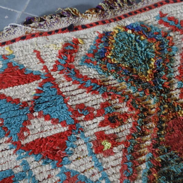 Azilal Rug 12.9×4.6 ft – Moroccan Handwoven Wool with Geometric Patterns