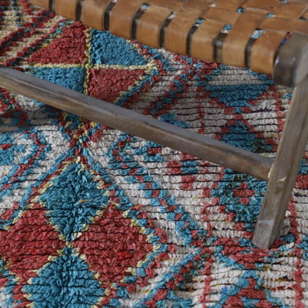 Azilal Rug 12.9×4.6 ft – Moroccan Handwoven Wool with Geometric Patterns