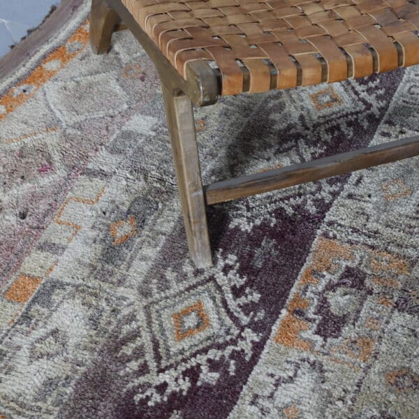 Azou Carpet 7.5×5.2 ft – Vintage Moroccan Wool in Earthy Geometric Design