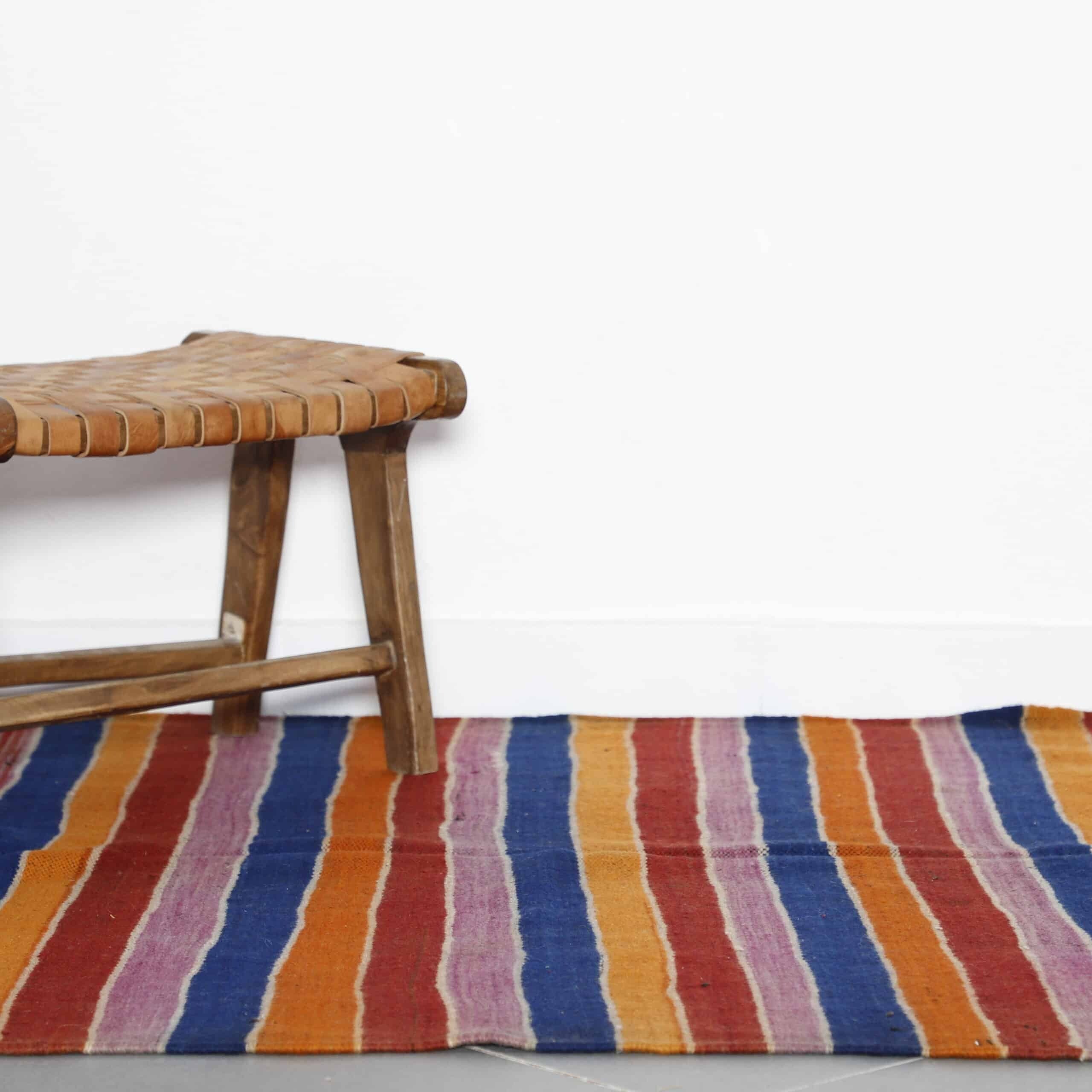 Vintage Blanket 7.4×4.6 Ft – Handmade Moroccan Wool