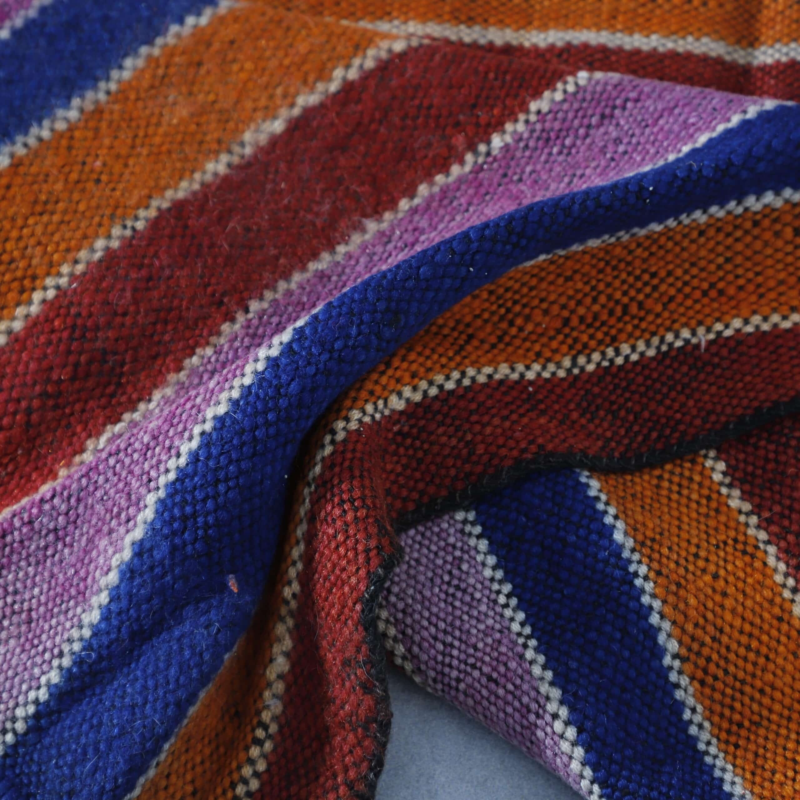 Vintage Blanket 7.4×4.6 Ft – Handmade Moroccan Wool