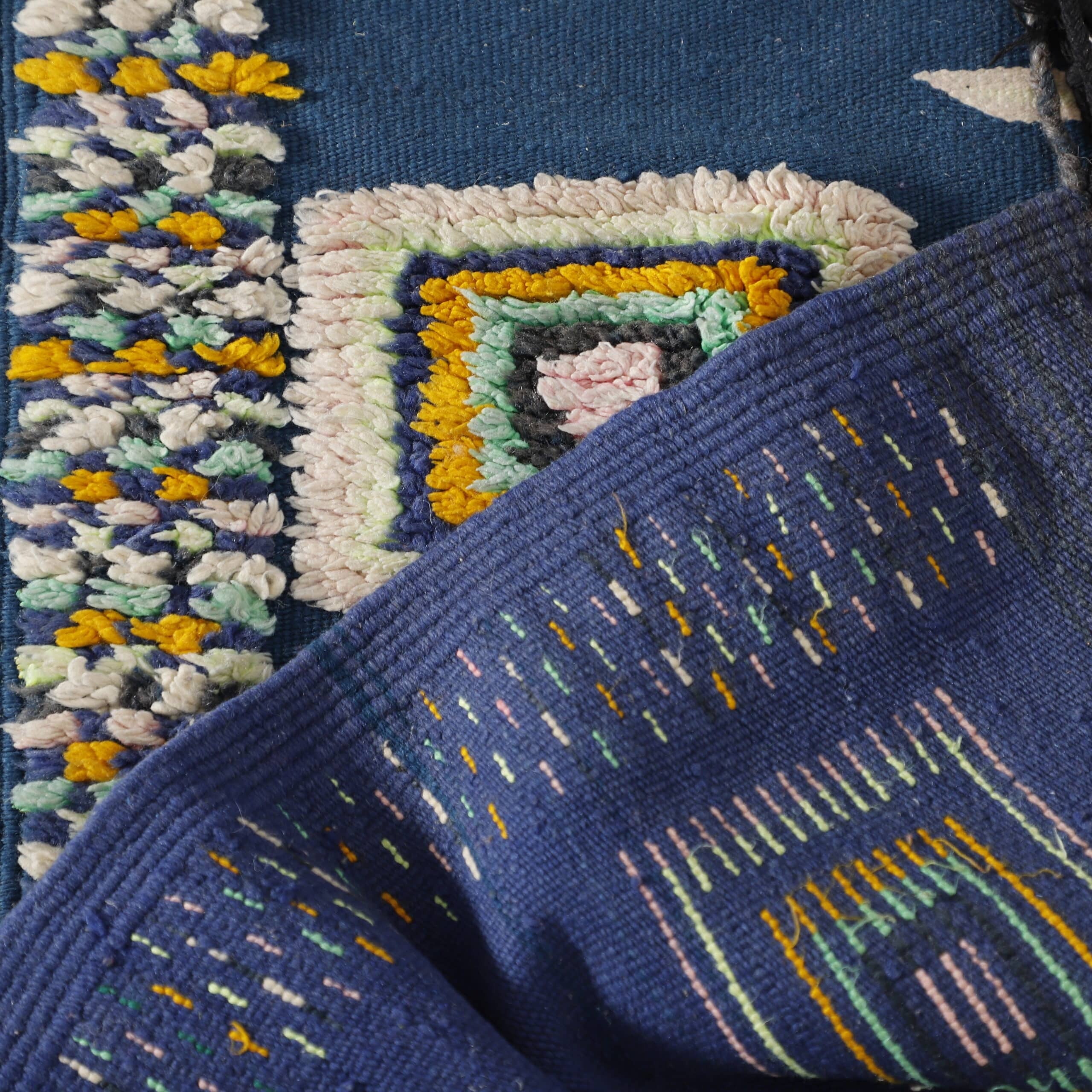 Vintage Kilim Rug 8.0×4.6 Ft – Handmade Moroccan Wool