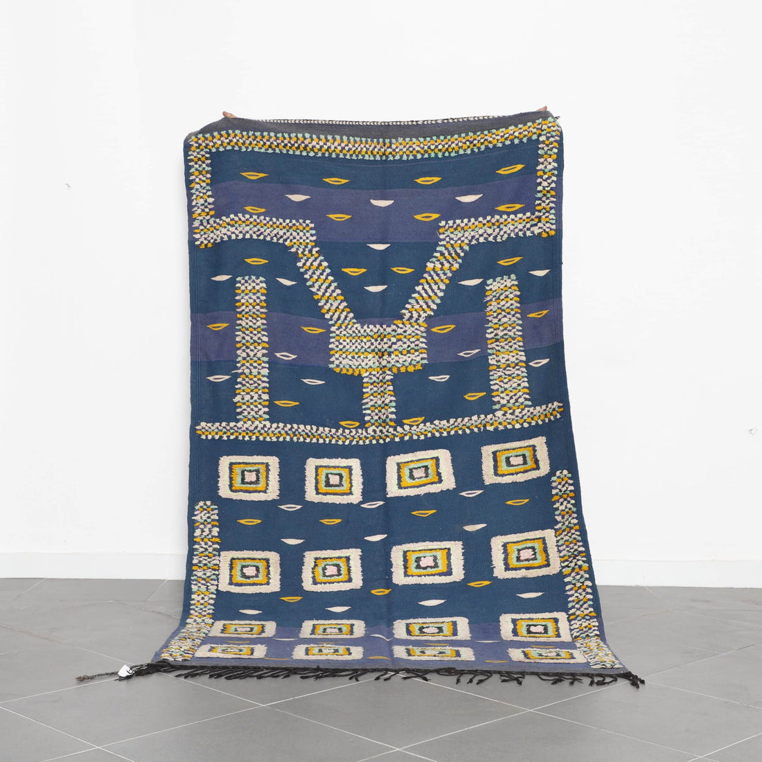 Vintage Kilim Rug 8.0×4.6 Ft – Handmade Moroccan Wool