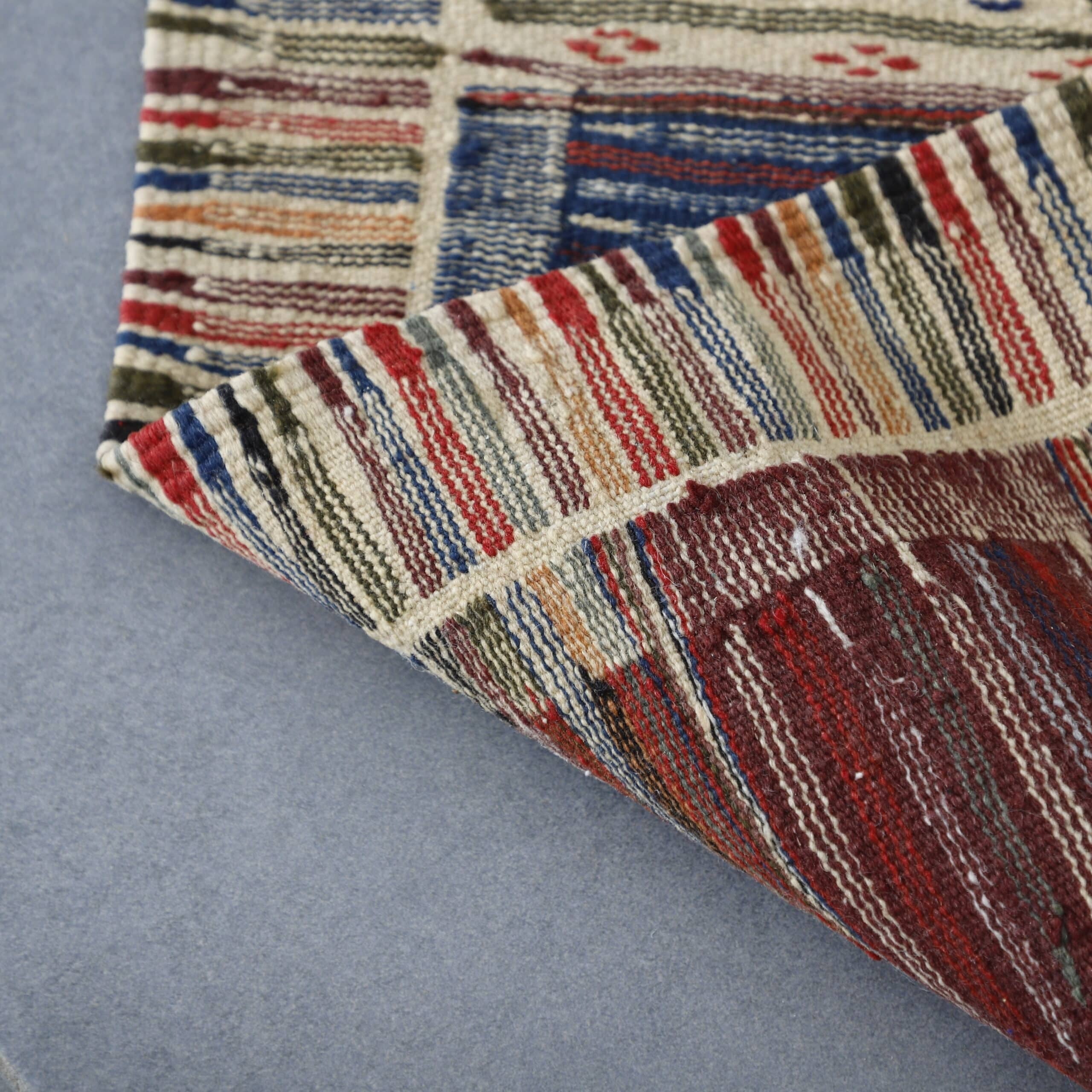 Kilim Rug Picasso 4.9×3.3 Ft – Handmade Moroccan Wool