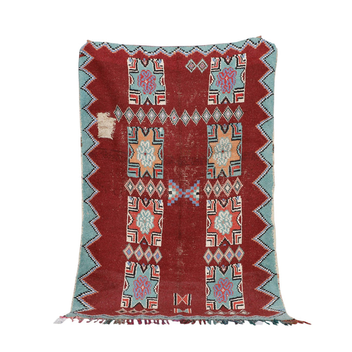 Handmade Azilal Rug 6.9×4.7 ft – Moroccan Berber Tribal Design