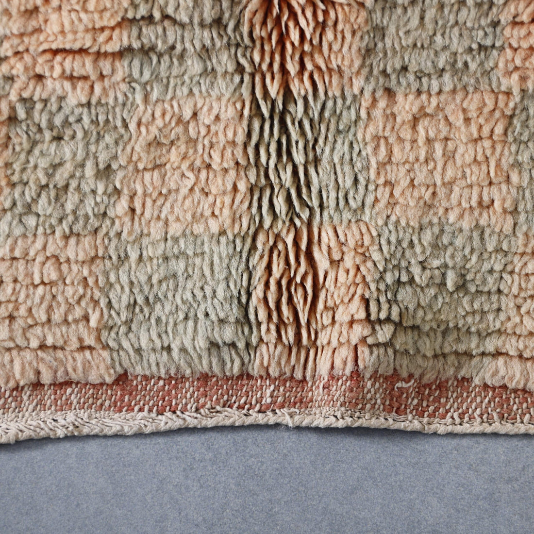 Vintage Moroccan Rug 7.1×5.2 Ft – Handcrafted Wool Carpet